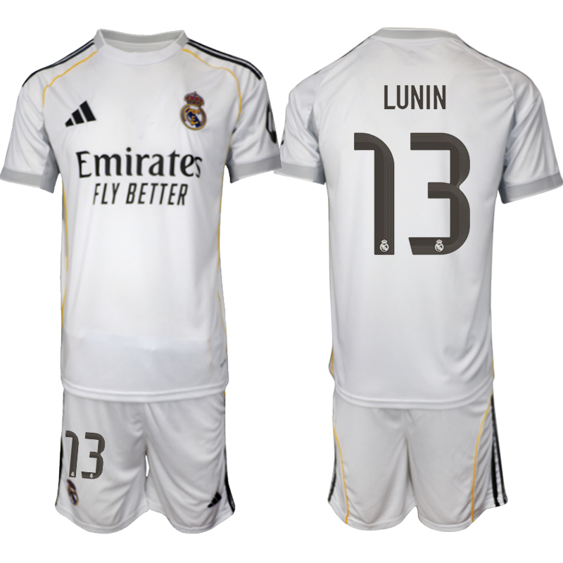 Men 2025-2026 Club Real Madrid home white 13 Soccer Jersey 01